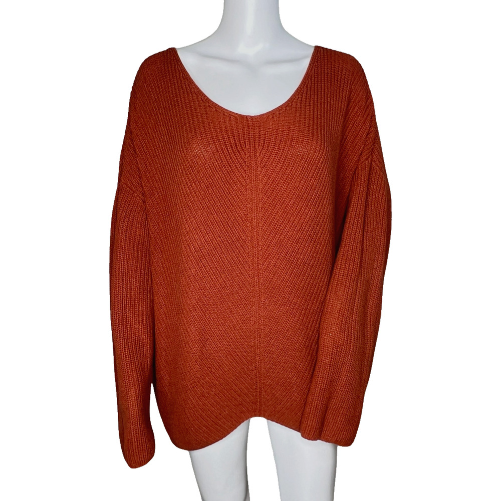 Urban Outfitters Sweater Womens Medium Rust Orange Dolman Oversized Comfy Casual